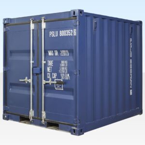 CONTENEDOR MARÍTIMO DE 8 PIES (UN VIAJE) AZUL