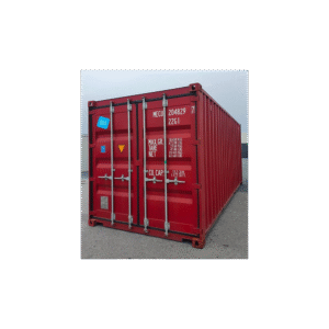 CONTENEDOR AUTOSERVICIO DE 20 PIES CON PISO DE BAMBÚ – ROJO